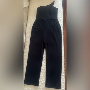 Thickened chiffon one-shoulder jumpsuit